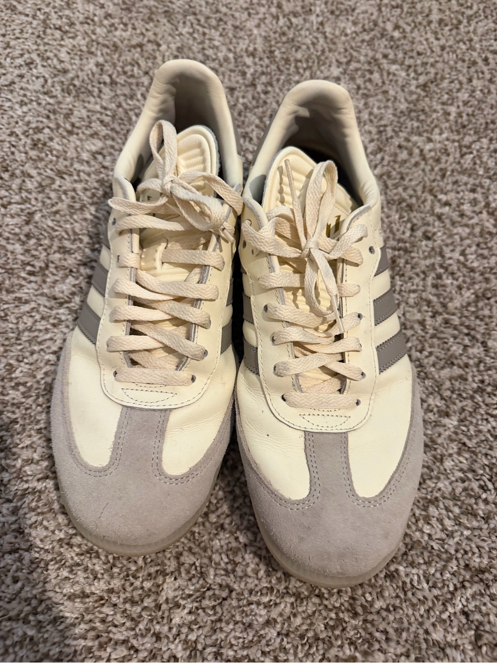 adidas samba x Lionel Messi Sneakers in Cream and Gray Suede FIFA SOCCER - Picture 2 of 8